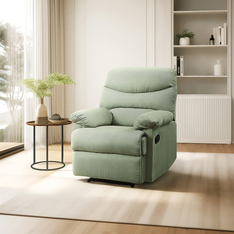 Arcadia Sage Microfiber Motion Recliner, Sage
