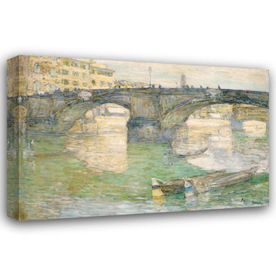 "Pont de la Sainte-Trinité" par Childe Hassam - Art mural sur toile tendue avec châssis