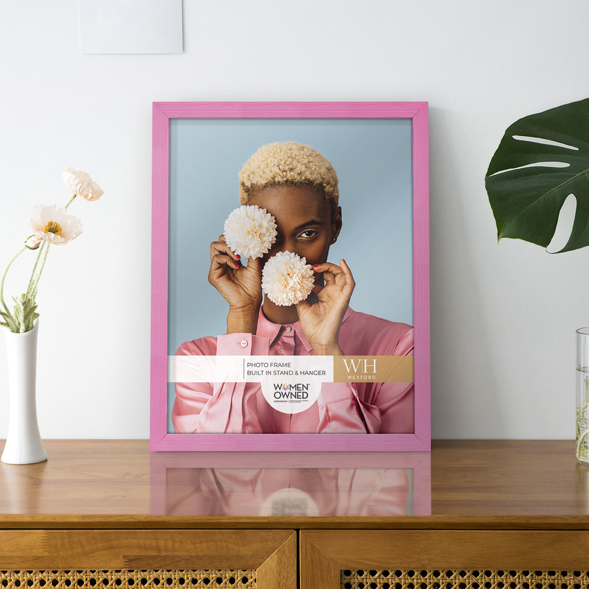 Apolline Wood Picture Frame, Pink, 11" x 14"