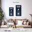 Blanchisserie en bois bleu marine I-1562565054