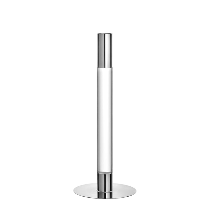 Lumiere Candlestick, 10.4" H x 4.1" W x 4.1" D, Silver