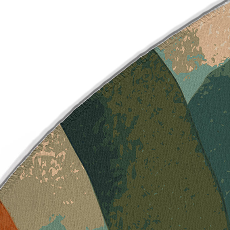 Pebble Paths Indoor And Outdoor Area Rug, Round 5'