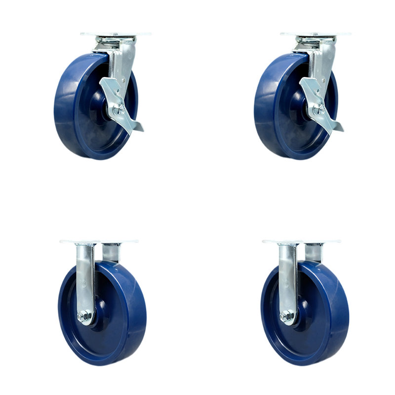 4 Piece Solid Poly Caster Set