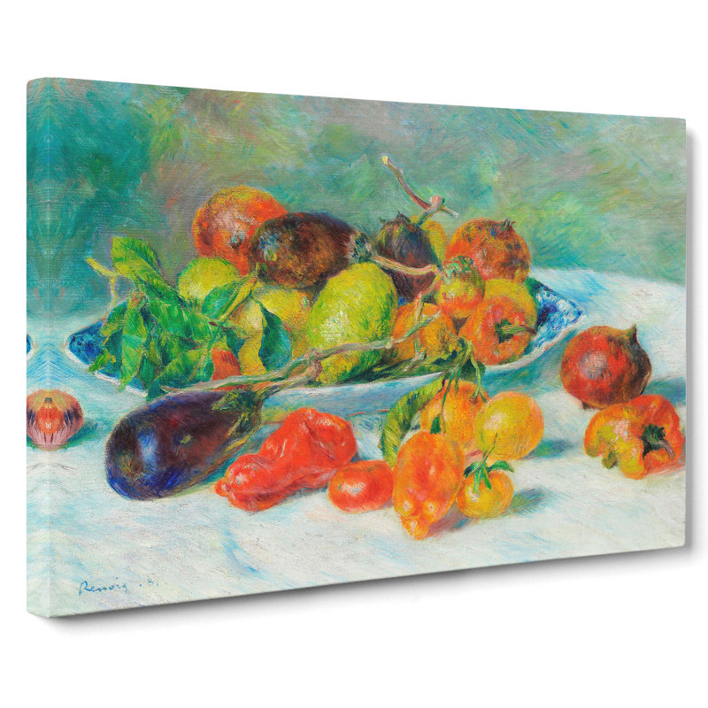 Still Life With Fruits Vol.4 by Pierre-Auguste Renoir - Wrapped Canvas Painting, 40cm H x 60cm W x 3cm D