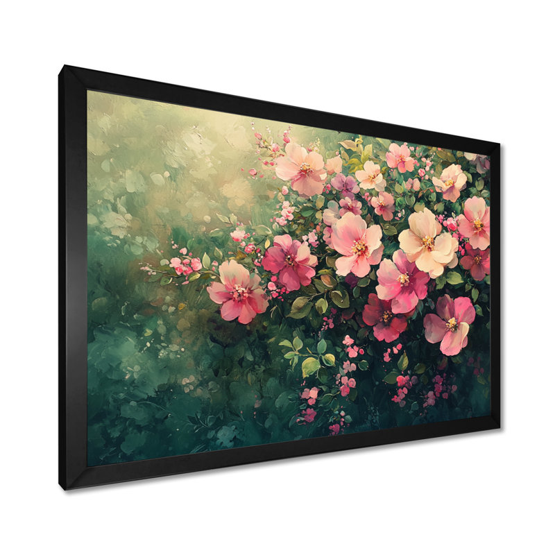 Imlach été rose aquarelle pivoines Bloom IV - pivoines, art mural, Reproduction encadrée d'une seule photo, H 30 po x l 40 po