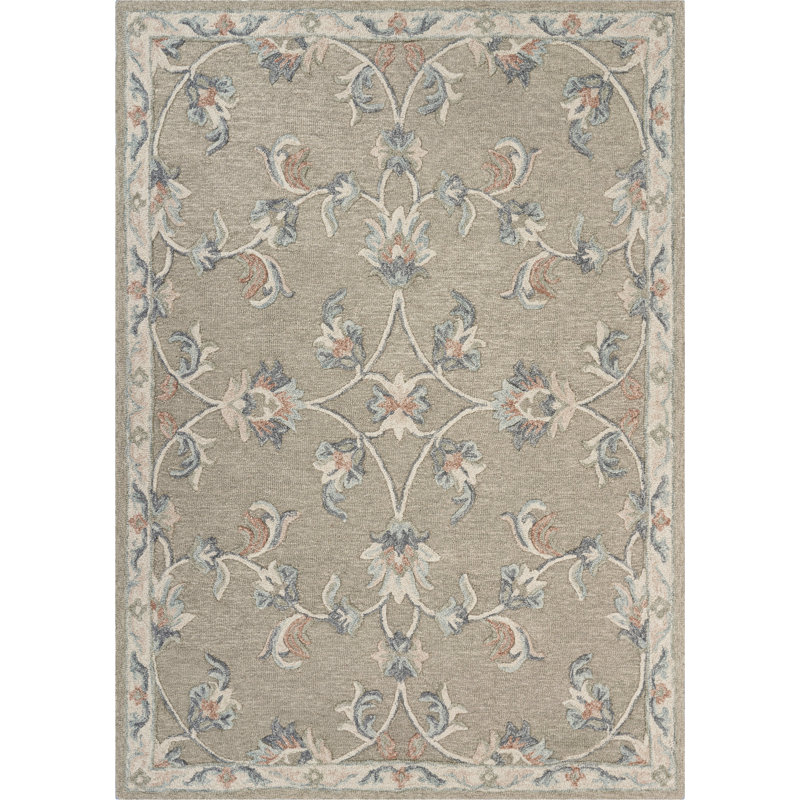 Munz Handmade Traditional Natural Wool Indoor Area Rug, Rectangle 5' x 7'