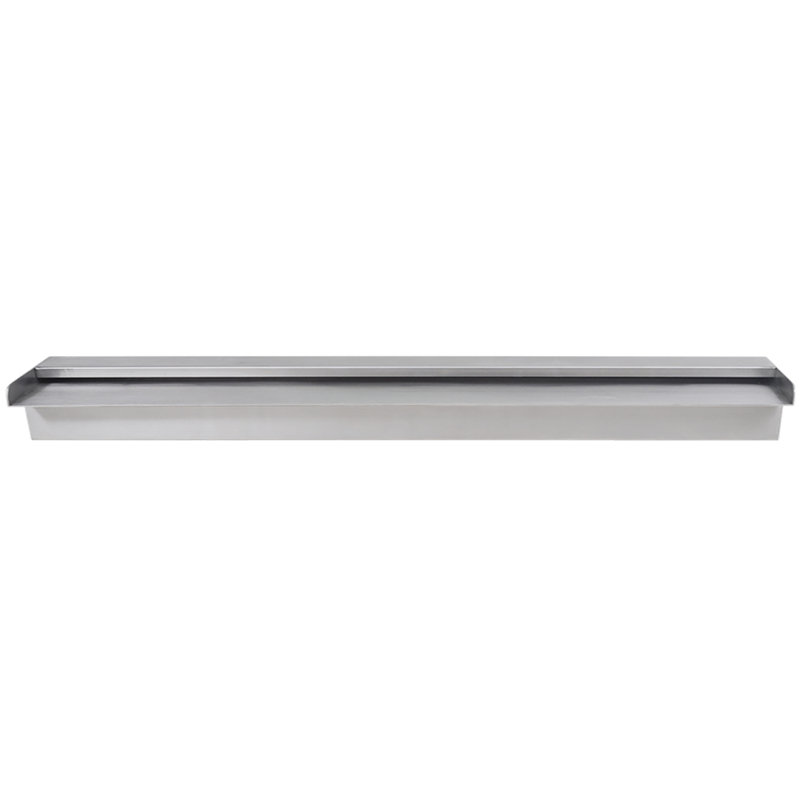 Wheaton Outdoor Stainless Steel Waterfall Fountain, 8cm H x 90cm W x 11.5cm D