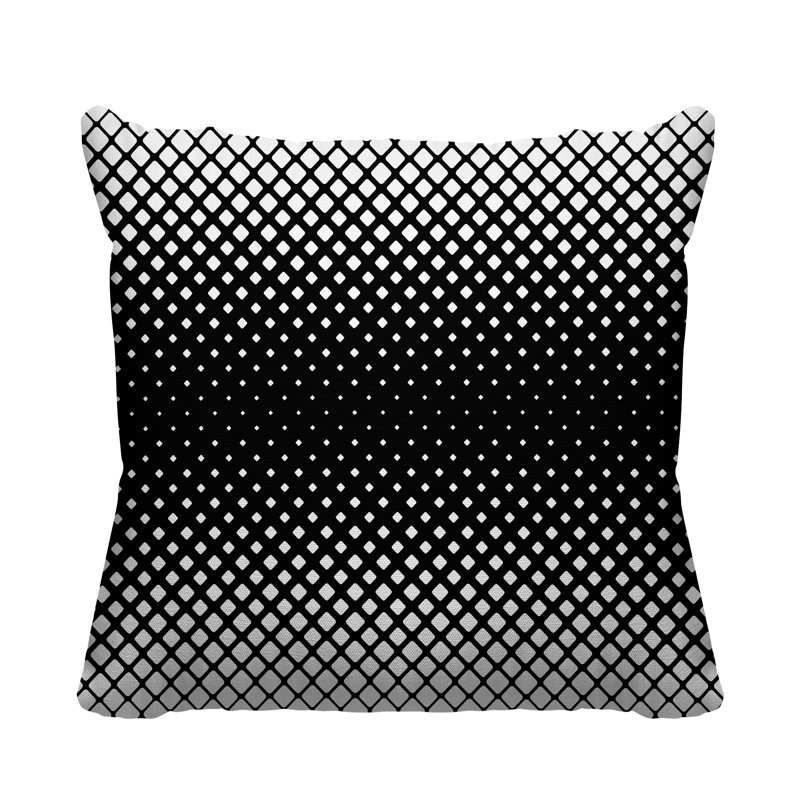 Housse et insert de coussin extérieur carré Wright, 19 po x 19 po, Noir, Carré