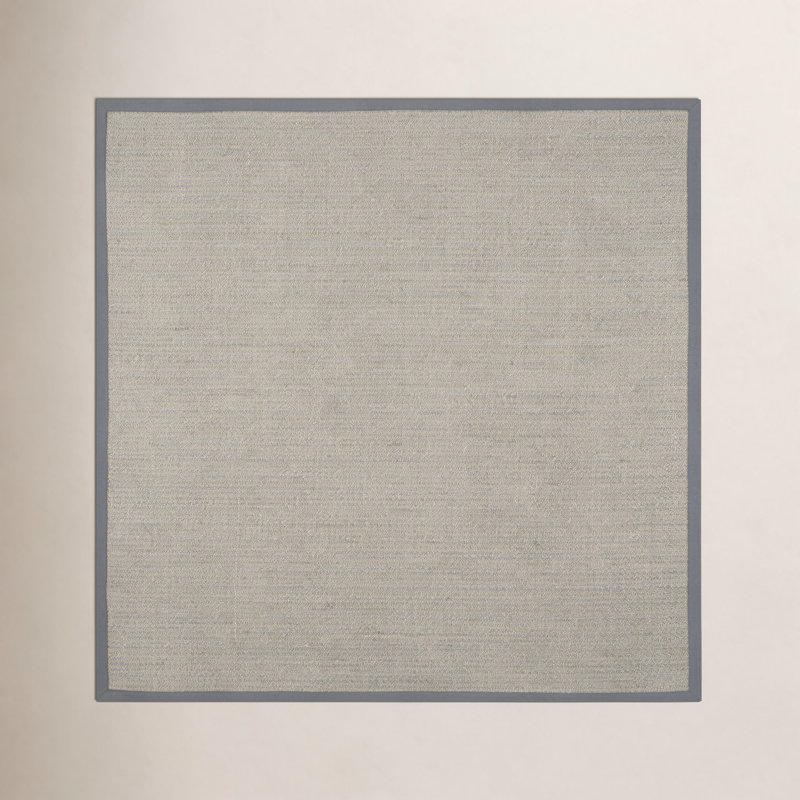 Tapis brun / gris en jute Arlen, Carré 6 pi
