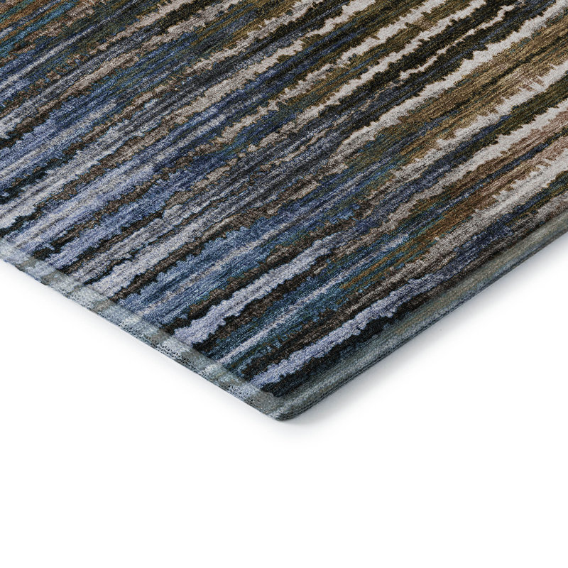 Premium Machine Washable Cerrito AMF604 Blue Rug, Rectangle 10' x 14'