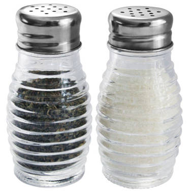 Home Basics Stainless Steel Salt and Pepper Shaker SP44338 - The