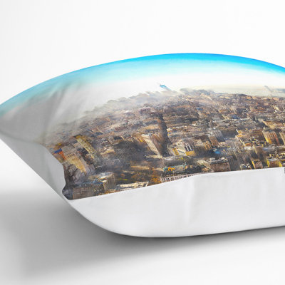 Manhattan New York Painting Cushion with Filling
