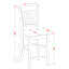Ensemble de table de salle à manger 5 pièces à hauteur de comptoir comprenant une table de cuisine carrée et 4 chaises de salle à manger, babeurre et cerise-1681608105