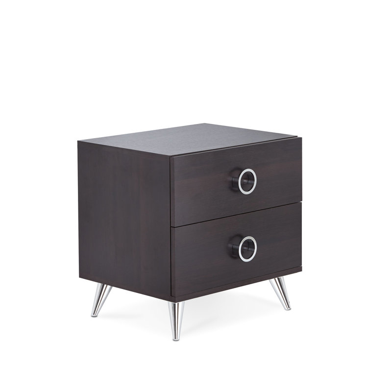 Accent Table With Build And Stylish Appearance Tapered Legs Spacious Interior