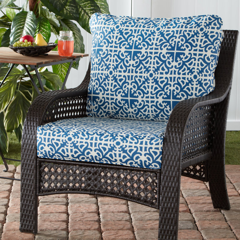 Coussin de siège pour chaise d'extérieur Lester, Indigo