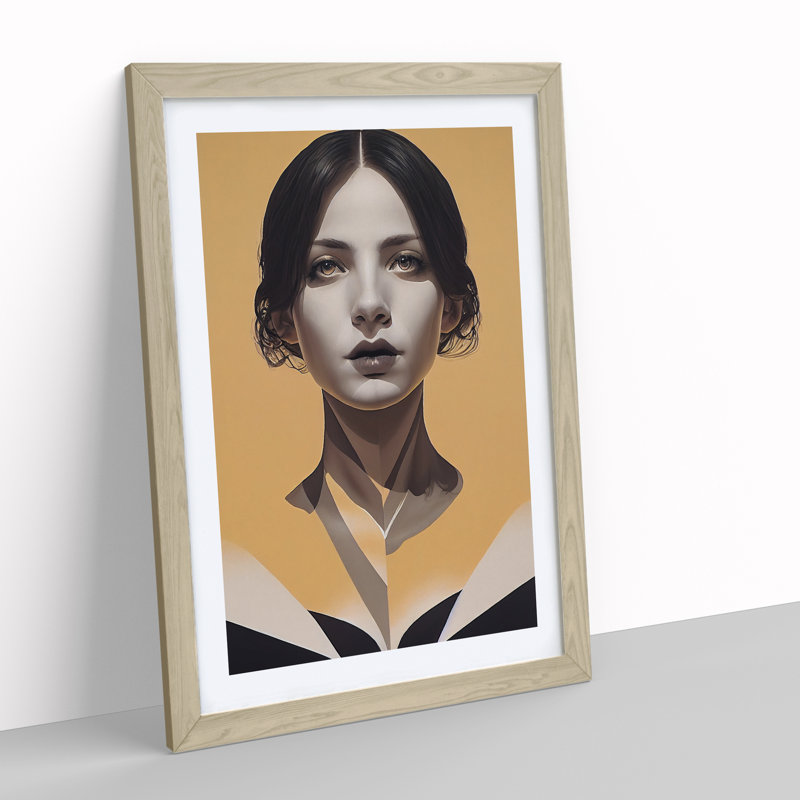 XV1022-42X A Dynamic Woman - Single Picture Frame Print, 34cm H x 25cm W, Oak Framed