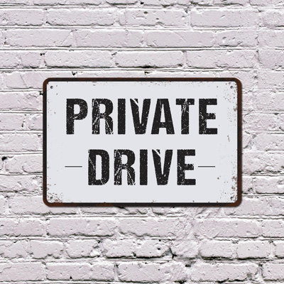Private Drive No Turn Around 13 Inch x 20 Inch Plastic Sign