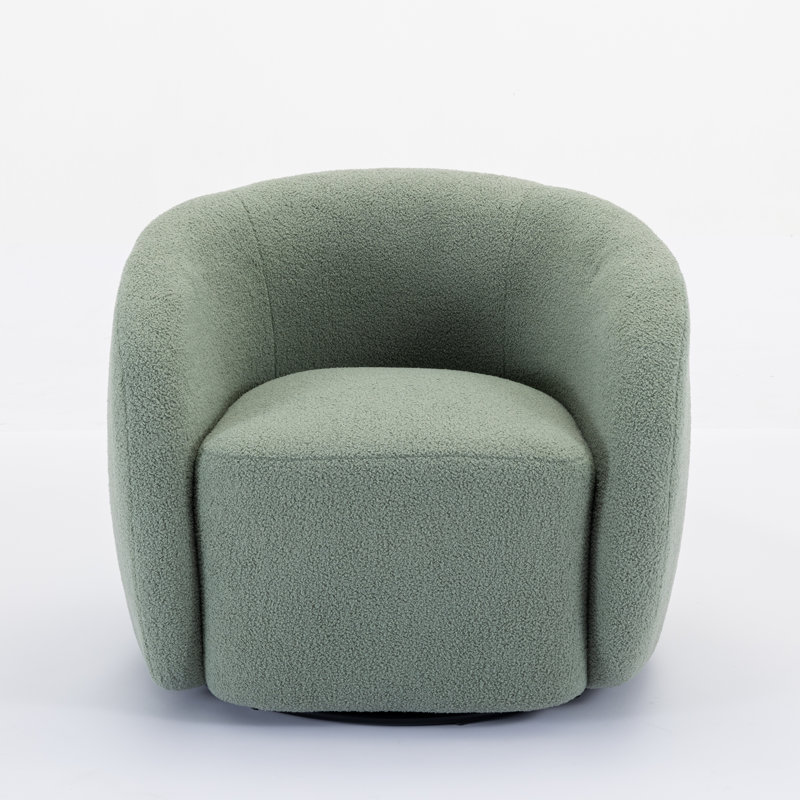 Upholstered Swivel Armchair, Green