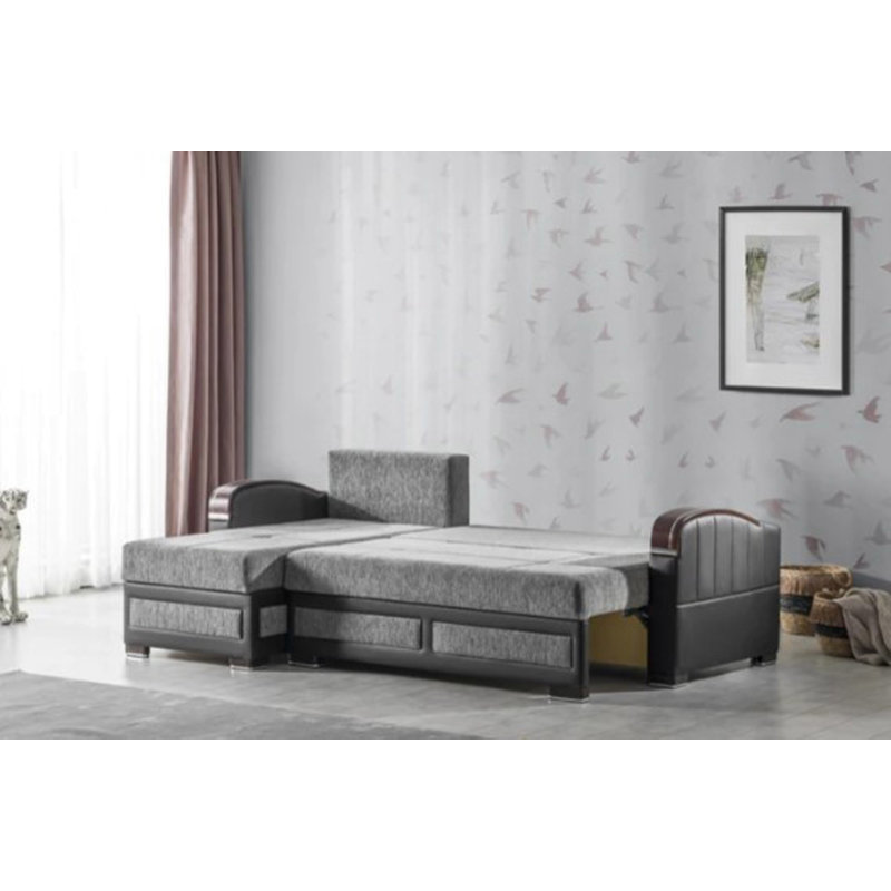 Upholstered Convertible Sectional With Storage
