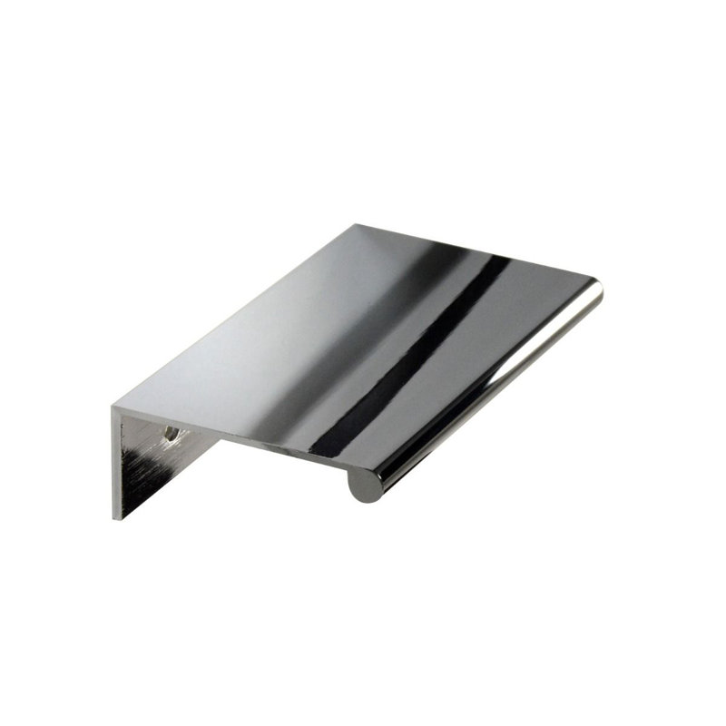Polished Chrome Finger Pull with Dual Mount Installation