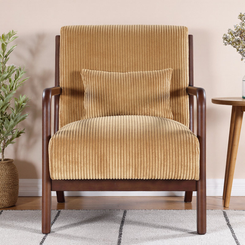 Chaise longue en bois, Jaune, Brun