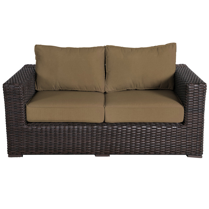 Woodham 65'' Wide Loveseat with Cushions, Cocoa