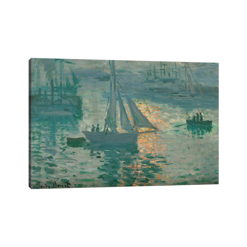 Sunrise (Marine), 1873 by Claude Monet - Wrapped Canvas Painting, 66.04 cm H x 45.72 cm W x 3.175 cm D