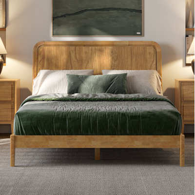 Brody Solid Wood Bed Frame King Walnut