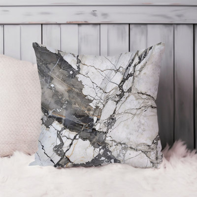 Abstract Marble Geode Crystal VI Modern Throw Pillow Cover