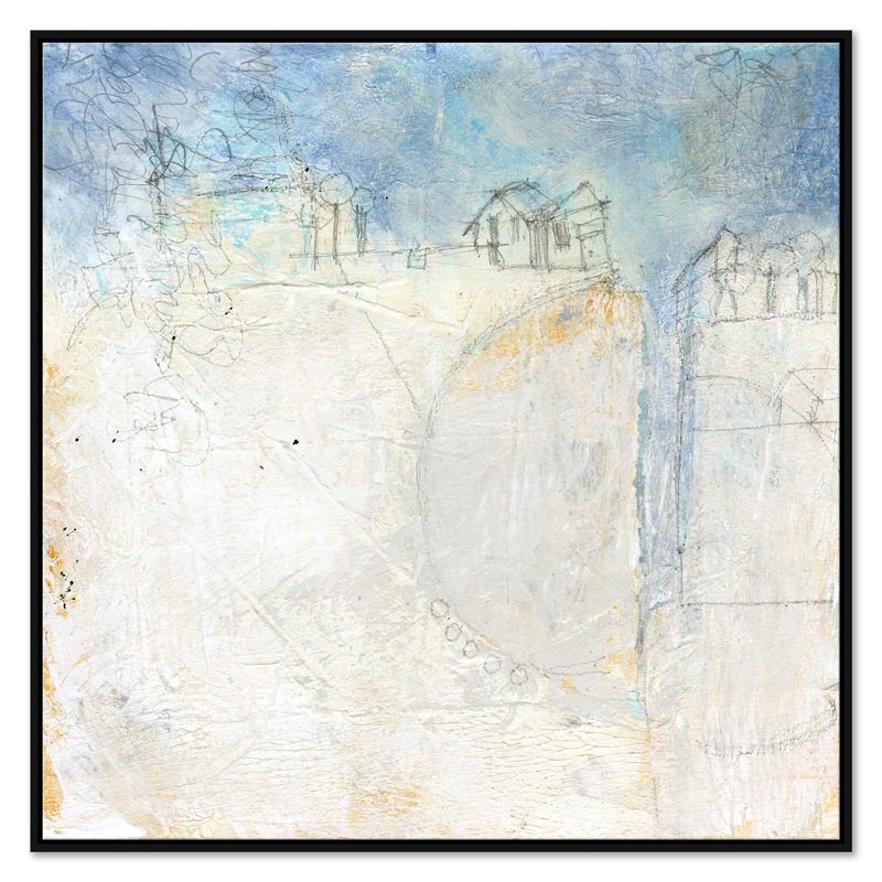 Cliffside by Jill Krasner - Single Picture Frame Painting on Canvas, Black