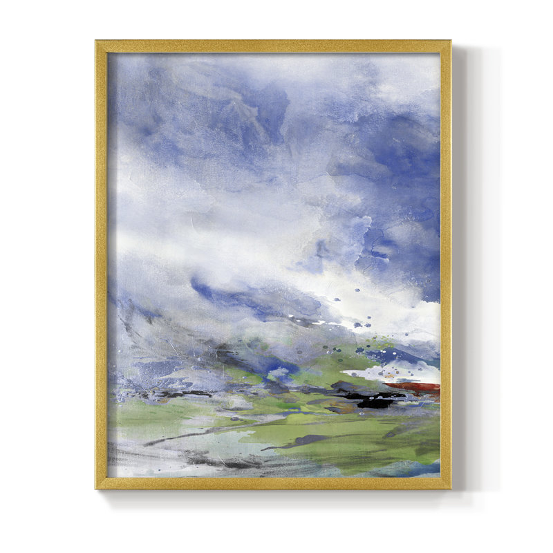 Spring Air I, reproduction encadrée - bois massif, Or, H 20 po x l 16 po