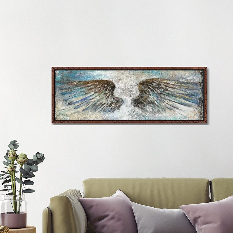 Wings by Patricia Pinto - Panoramic Print on Canvas, 121.92 cm H x 40.64 cm W, Brown Framed