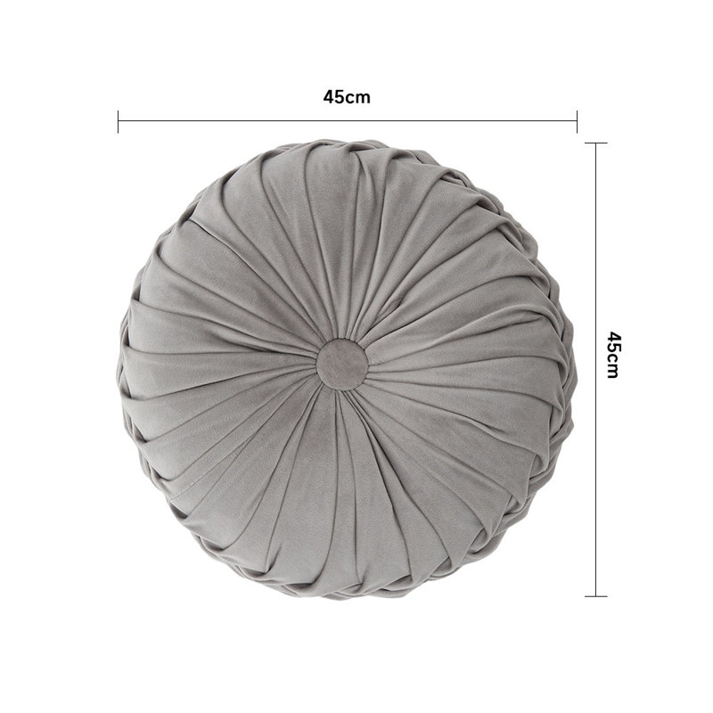Cotton Grey Circular Backrest Cushion