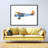 Small Blue Plane Print On Canvas