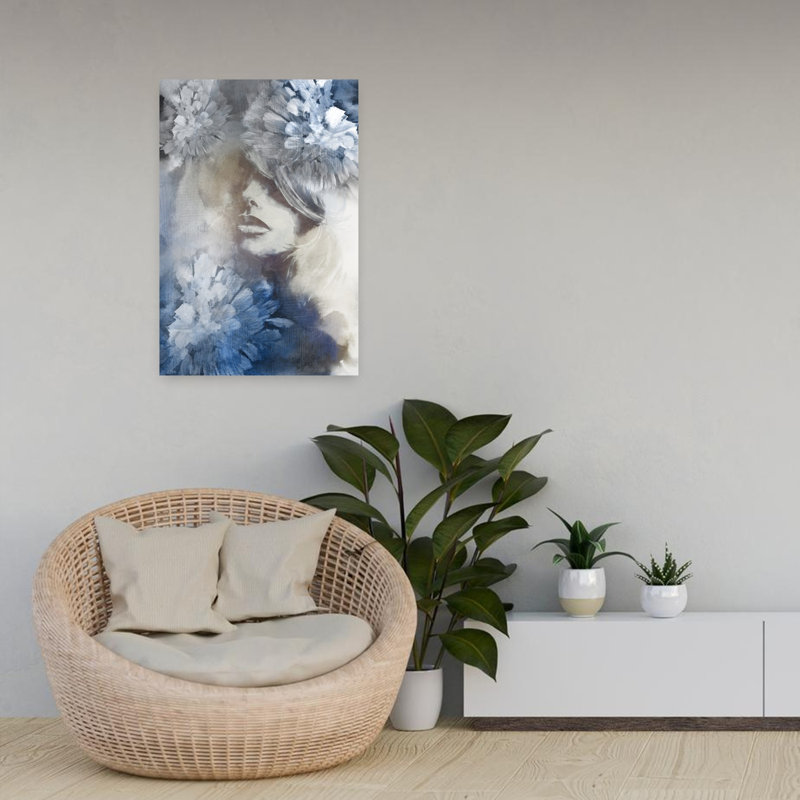 Art floral contemporain, H 24 po x l 16 po