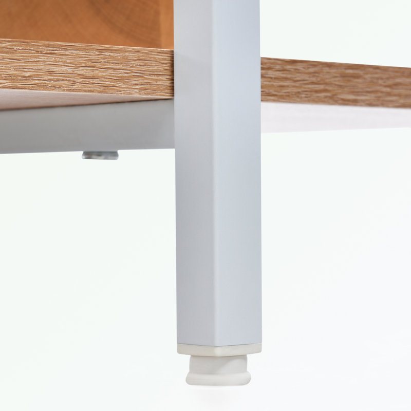 Bibliothèque de bureau à 5 niveaux, Blanc / brun, H 70,9 po x l 70,9 po x P 11,8 po