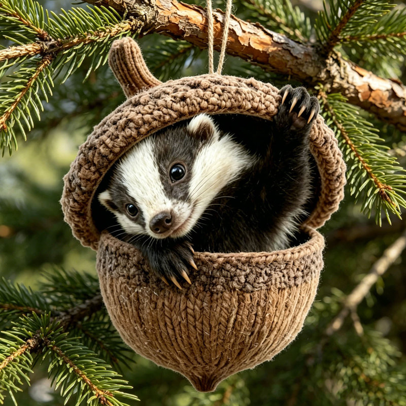 Décorations de Noël décorations décoratives mignonnes à suspendre en forêt pour arbre de Noël, B