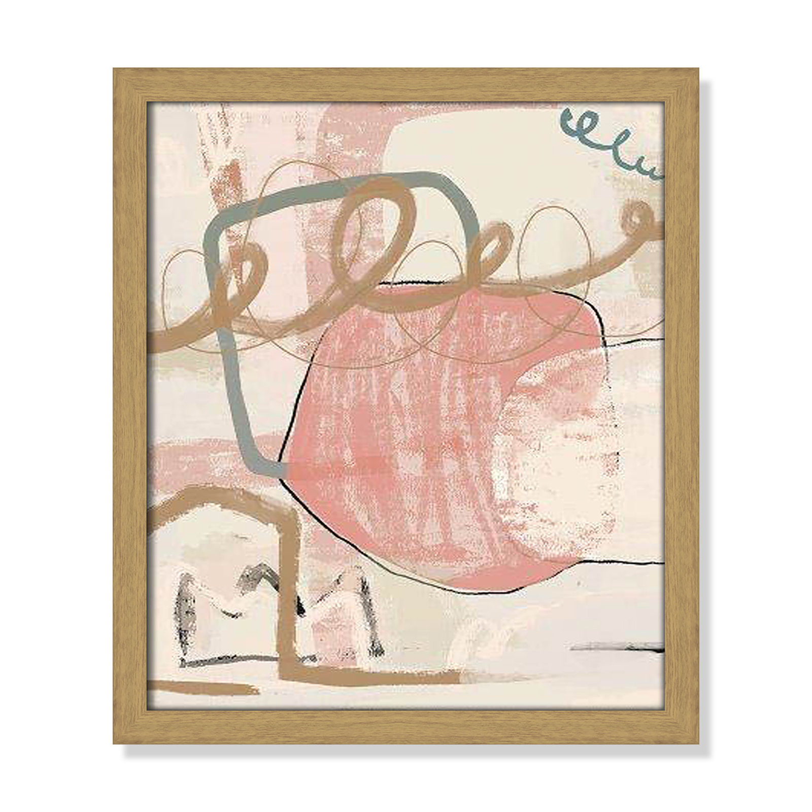 Delightful Spring Colors by Leah Straatsma, 15" H x 13" W x 0.75" D, Natural Slim Unmatted Picture Framed