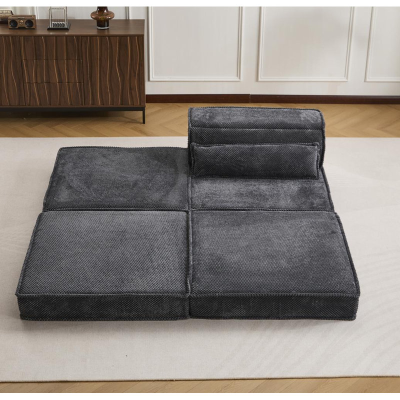 Single Seater and 1 Ottoman (Light Gray)
