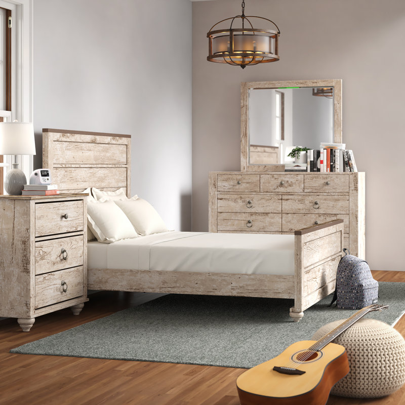 Ensemble de chambre à coucher standard 4 pièces Amareona, Très grand