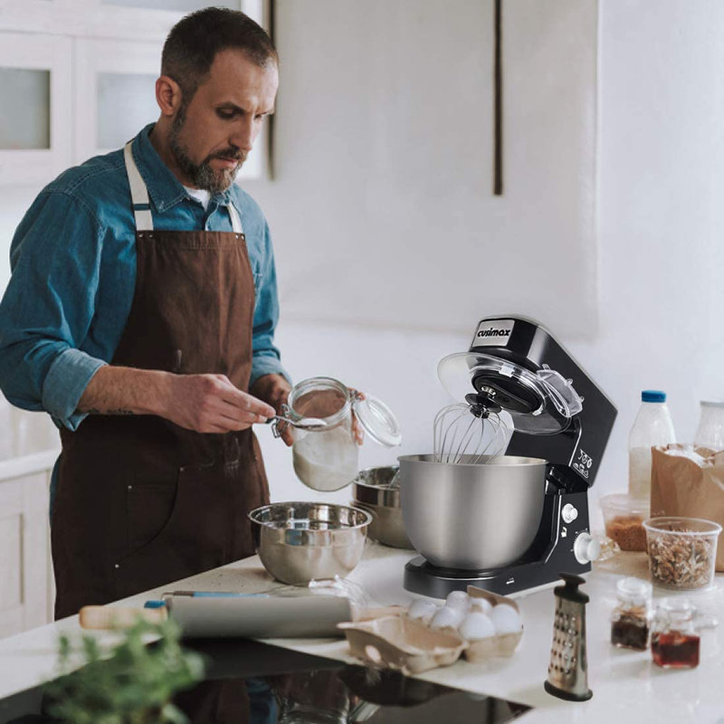 Cusimax 5 Speed 5 Quarts Stand Mixer, Black