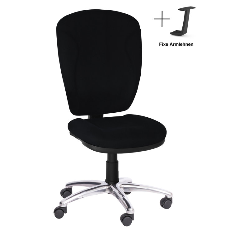 Office Chair, Black, No armrests