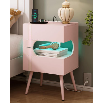 White Bedside Table
