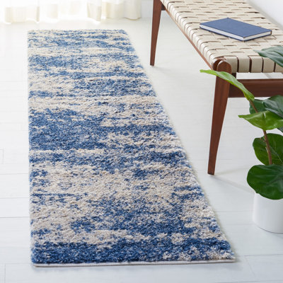 Mercurio Abstract Beige/Blue Area Rug