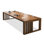 Solid Wood Slatted Base Rectangular Conference Table