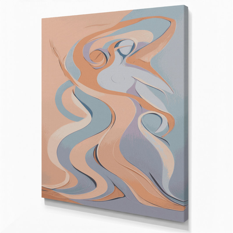 Abstrait art figuratif gris sur toile 62, H 14 po x l 11 po