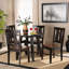 Ensemble de salle à manger 5 pièces Luma au fini brun foncé transitionnel, H 37,4 po x l 17,9 po x P 19,9 po Luma-373445562-373445561