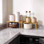 Stackable Bamboo Spice Storage Rack with Reinforced Round Support Bars