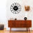 Stylish Decorative Metal Wall Clock, Black, 18.9 x 18.9 inches | 100% Metal Construction, Thickness: 0.05 inches | Requires 1 AA Battery (Not Included) | Perfect for Modern Home Decor & Living Spaces