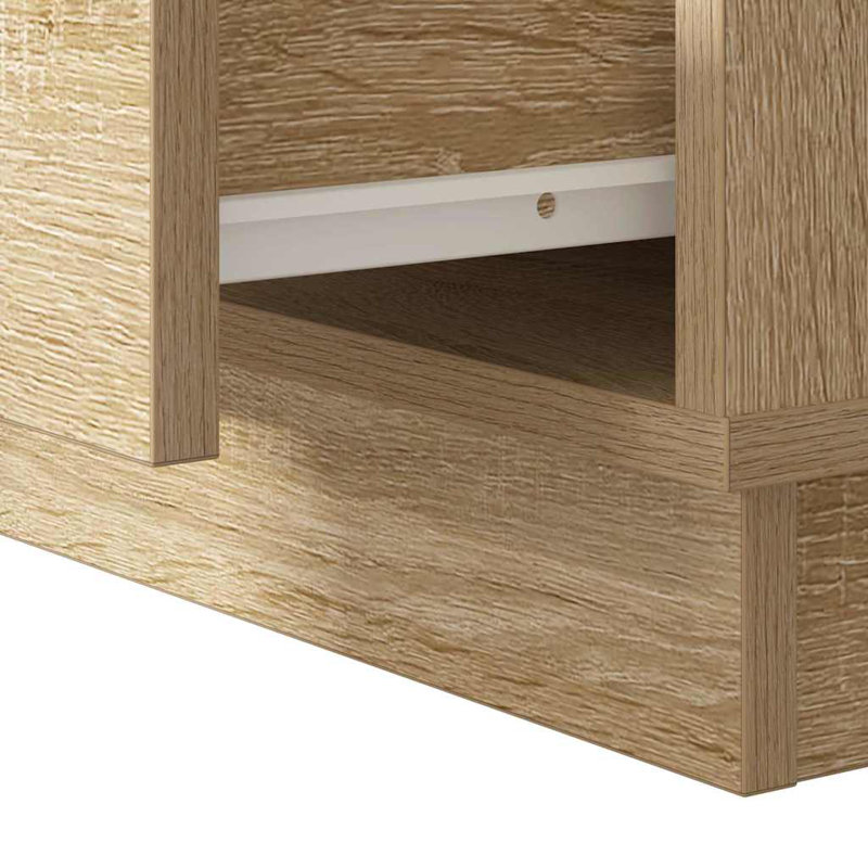 Bedside Cabinet 50 X 34.5 X 50 Cm Engineered Wood, Sonoma Oak